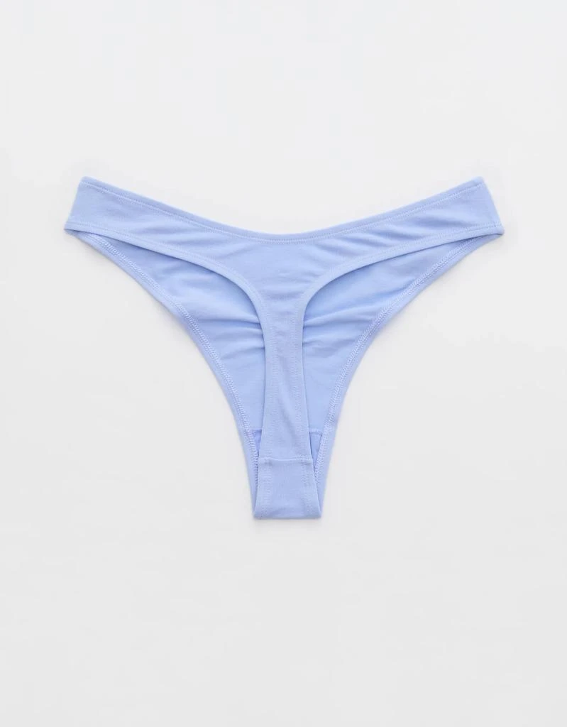 Aerie Superchill Cotton Ruched Thong Underwear 2