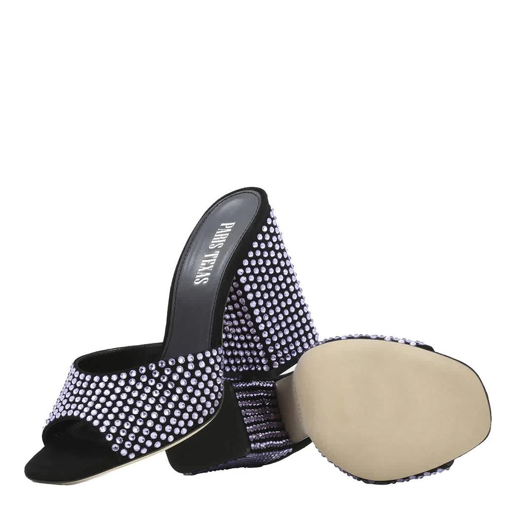 Paris Texas Violet Onyx Holly Anja Crystal-Embellished Mules 2