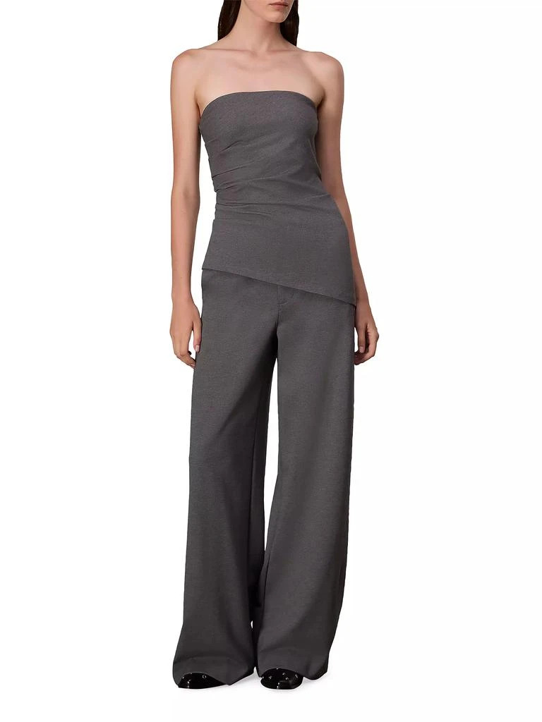 Rag & Bone Irina Asymmetric Ruched Strapless Top 2