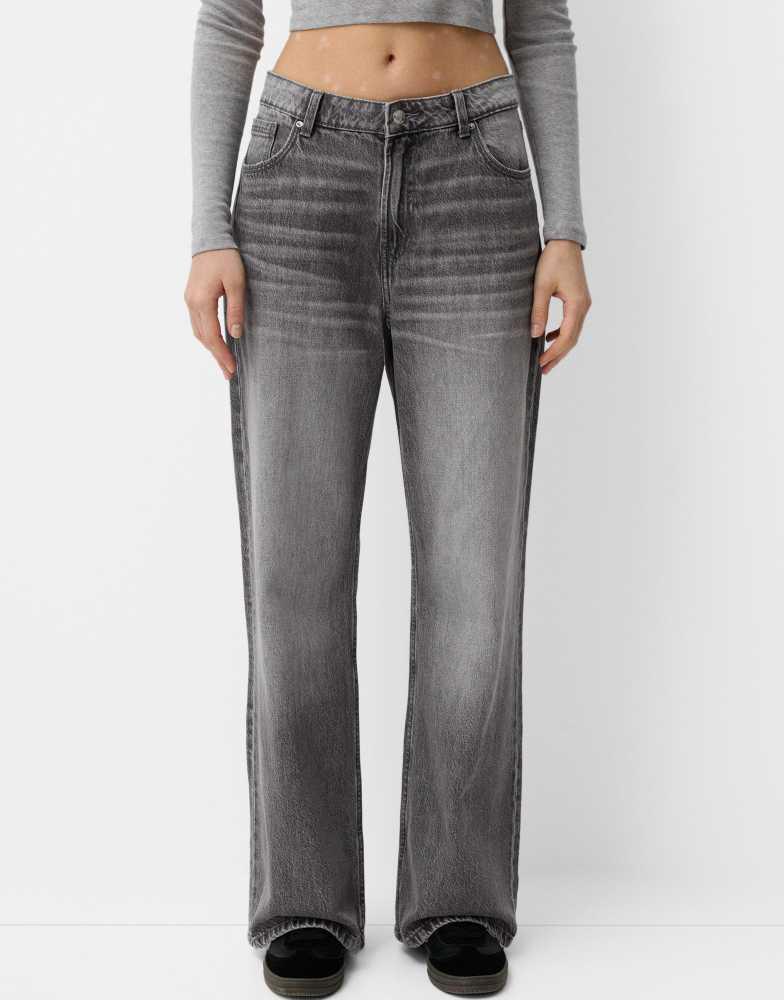 Bershka Bershka baggy jeans in grey