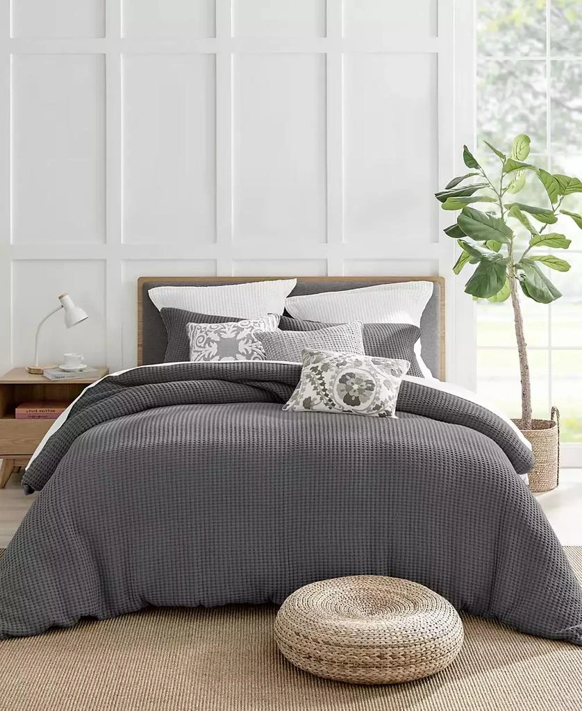 Levtex Mills Waffle Textured 3-Pc. Duvet Cover Set 1