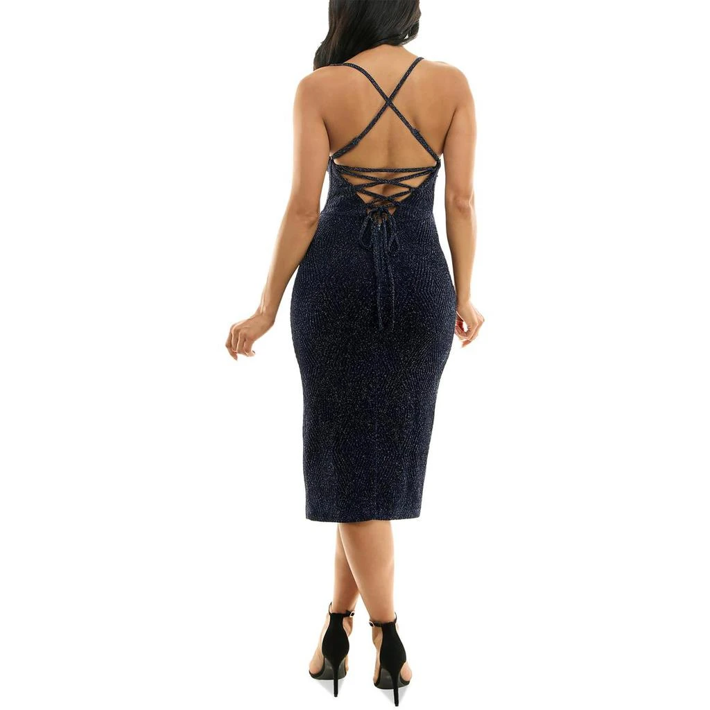 Speechless Juniors Womens Fitted Midi Bodycon Dress 2