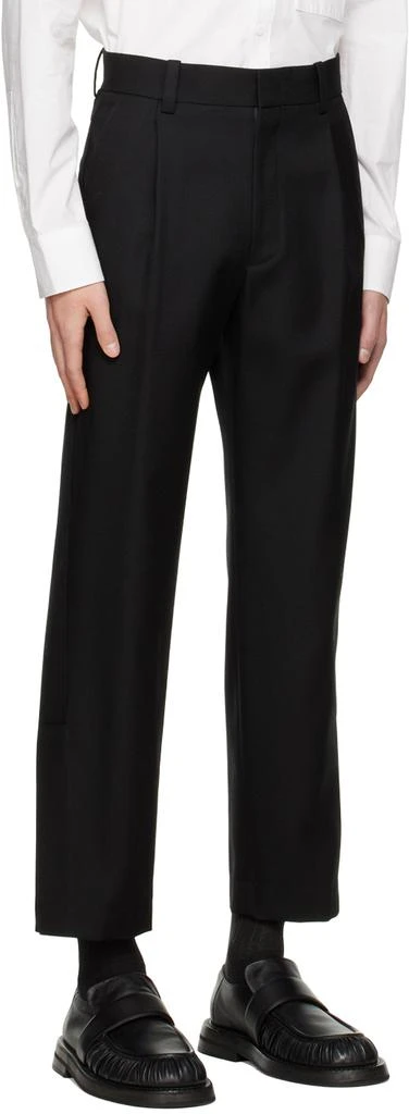 Solid Homme Black Vented Trousers 2