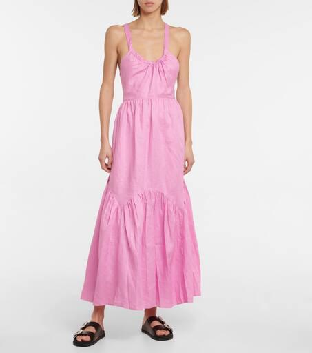 Lee Mathews Ali linen maxi dress