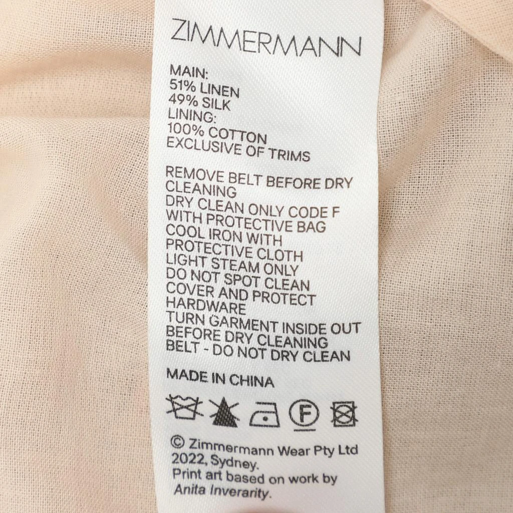 Zimmermann Zimmermann Multicolor Printed Cotton Blend Kaleidoscope Mini Dress XS 7