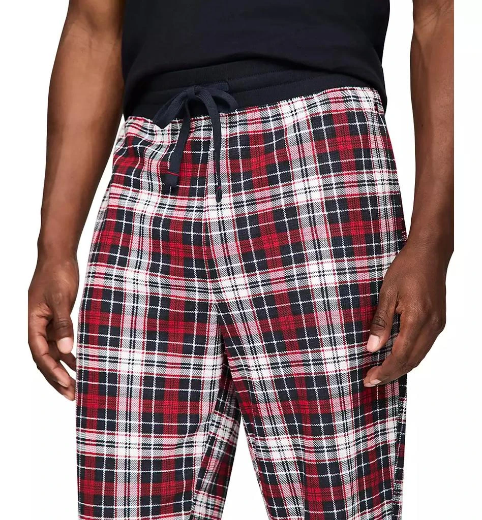 Tommy Hilfiger Men's Plaid Waffle-Knit Jogger Pajama Pants 4