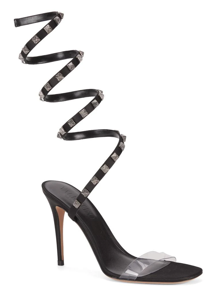 Valentino 95MM Rockstud Leg-Wrap Sandals 2