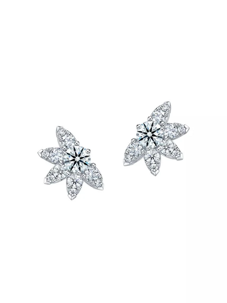 Hearts On Fire Aerial 18K White Gold & 1.26 TCW Diamond Small Sun Stud Earrings 1
