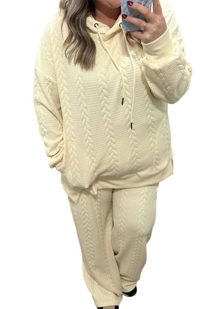VERY J Very J - Let
s Snuggle Cable Knit Set