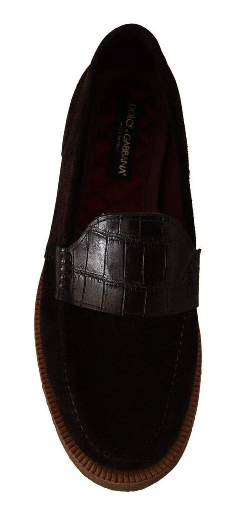 Dolce & Gabbana Dolce & Gabbana Brown Suede Leather Slip On Flats Moccasin Shoes 7
