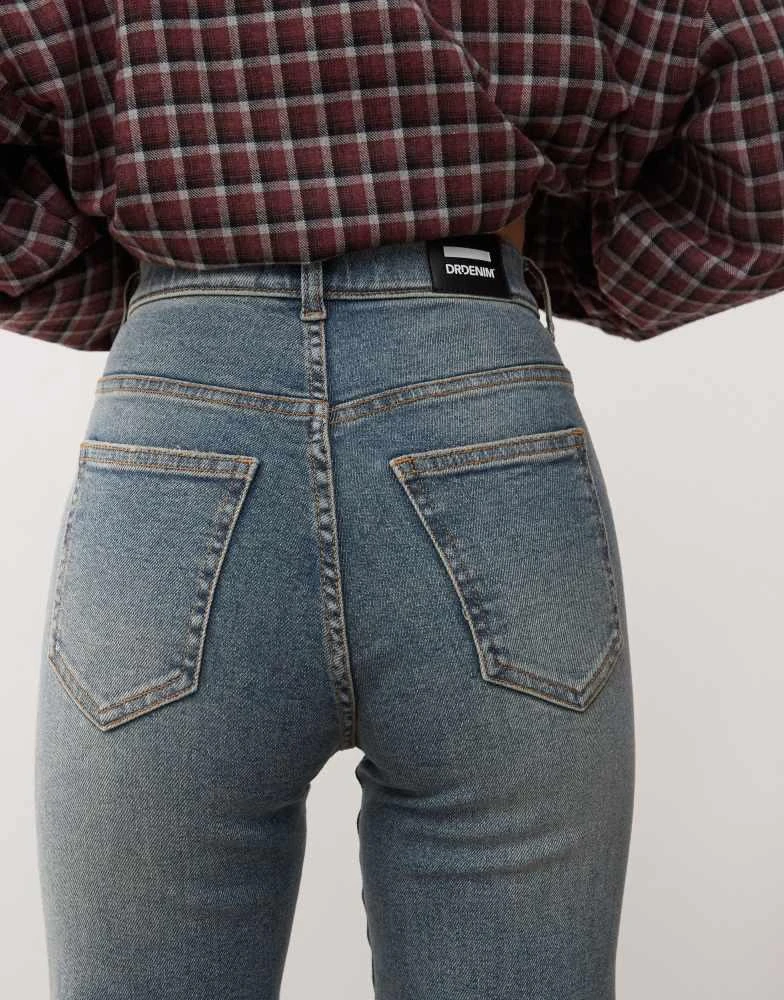 Dr Denim Dr Denim Moxy straight leg jeans in cape sky hem blue 4
