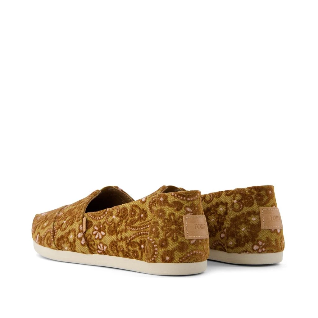 TOMS Shoes Classic Alpargata Golden Honey Floral Brocade 4
