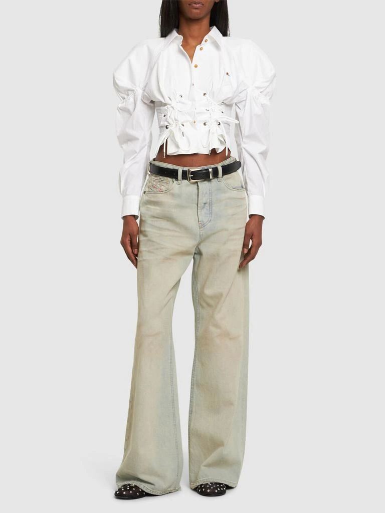 Vivienne Westwood Gexy Fitted Cotton Lace-up Shirt 1