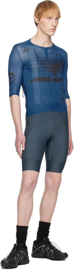MAAP Blue & Off-White Team Bib Evo Cargo Shorts 4