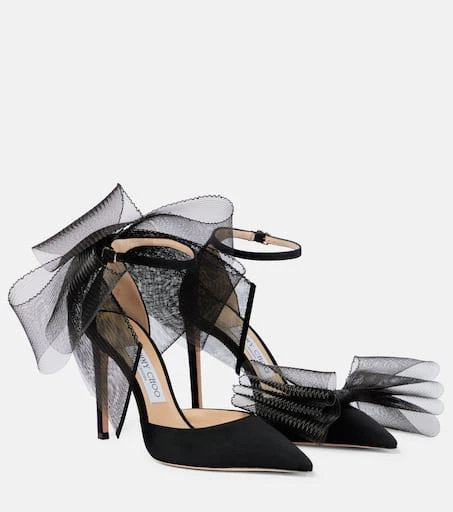 Jimmy Choo Averly 100 bow-trimmed pumps 1