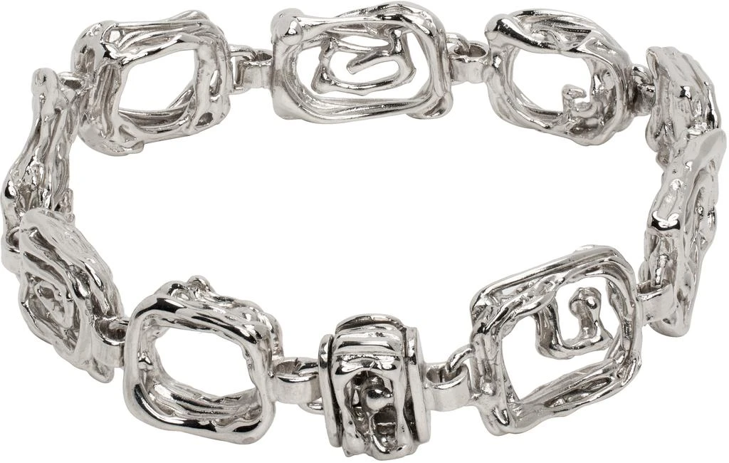 Vasiliki Silver Labyrinth Bracelet 2