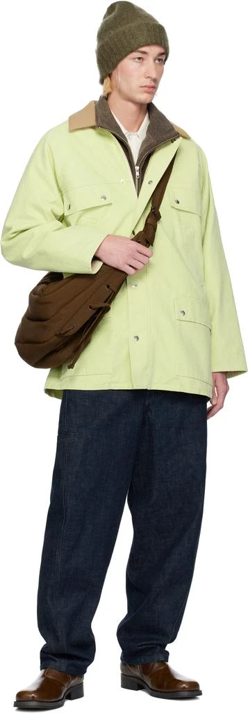 AURALEE Green Canvas Hunting Jacket 4