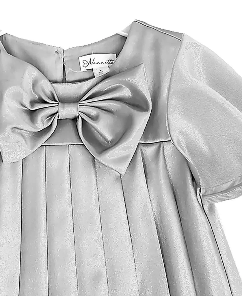 Nannette Toddler & Little Girls Metallic Satin Dress 3