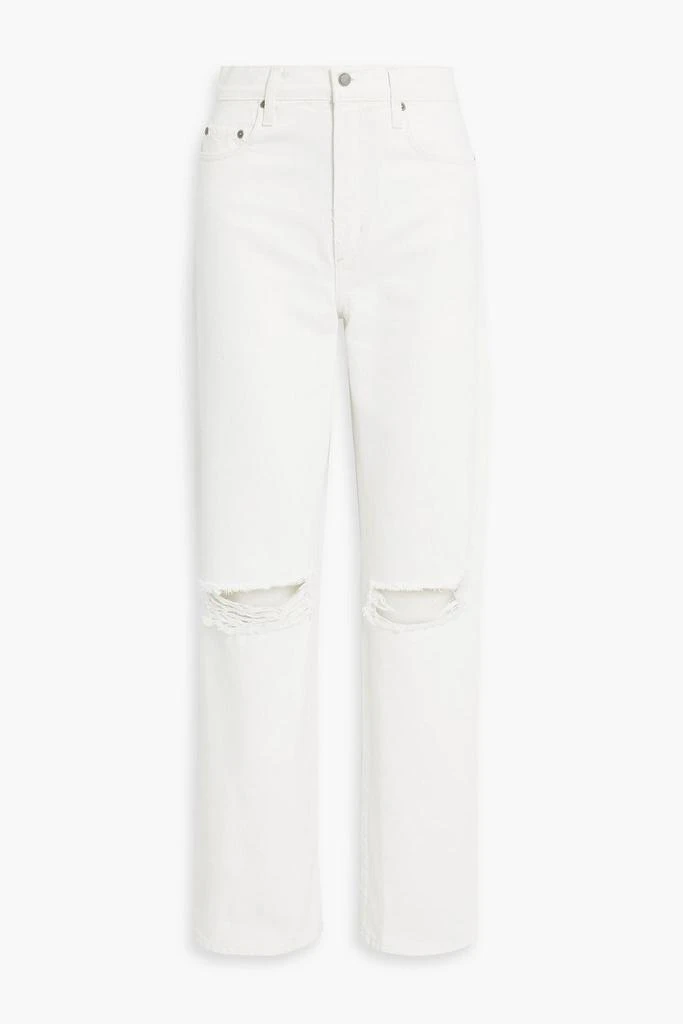 Nobody Denim Love distressed high-rise straight-leg jeans 1