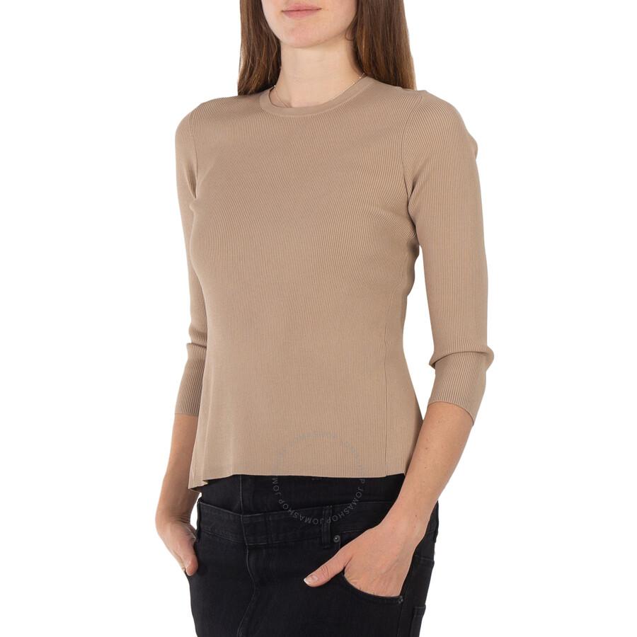 Tibi Ladies Latte Giselle Openback Stretch Sweater