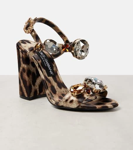 Dolce 
Gabbana Keira 105 leopard-print satin sandals 5