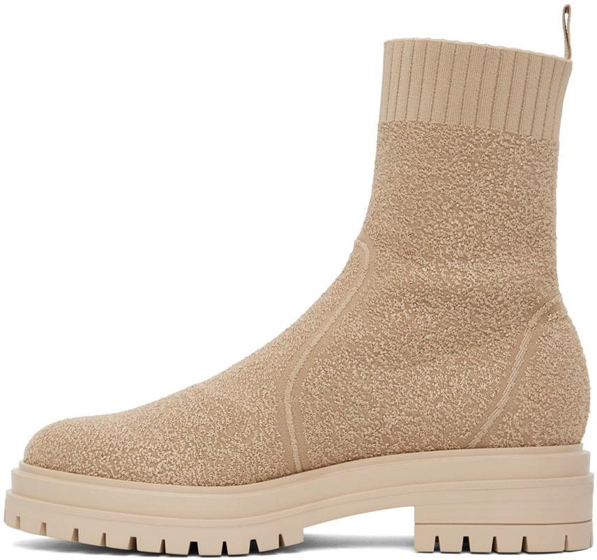 Gianvito Rossi Beige Torrance Sock Boots 3