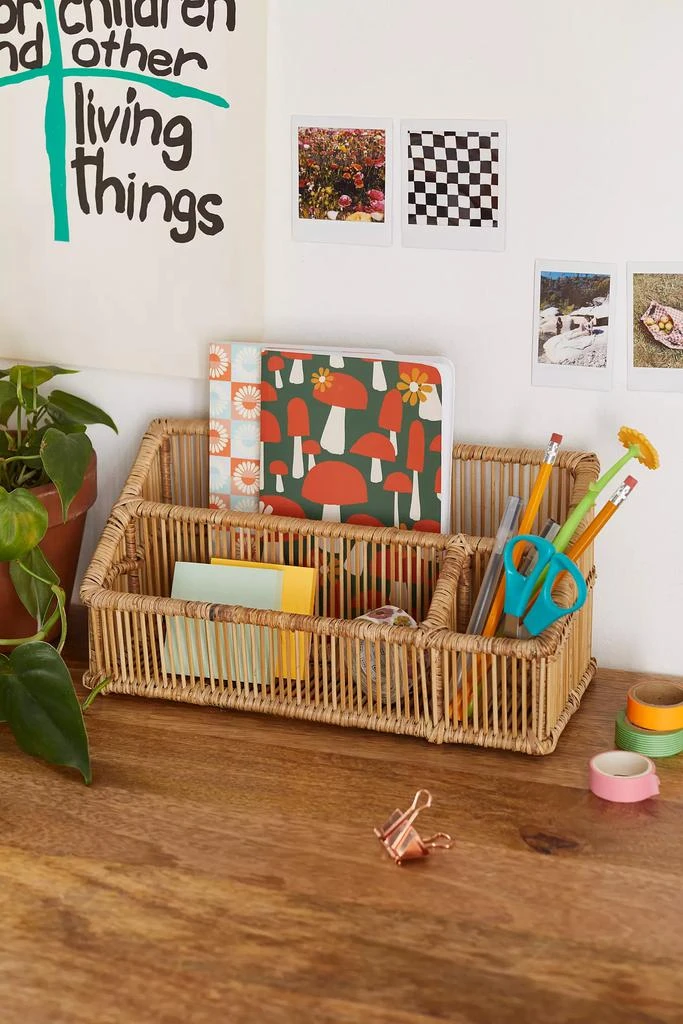 Irawaddy Irawaddy Rattan Desk Organizer 1