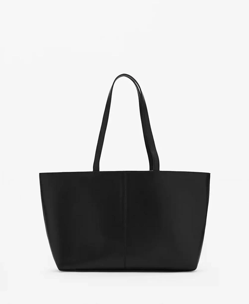 Mango Women's Leather Shopper Bag 1