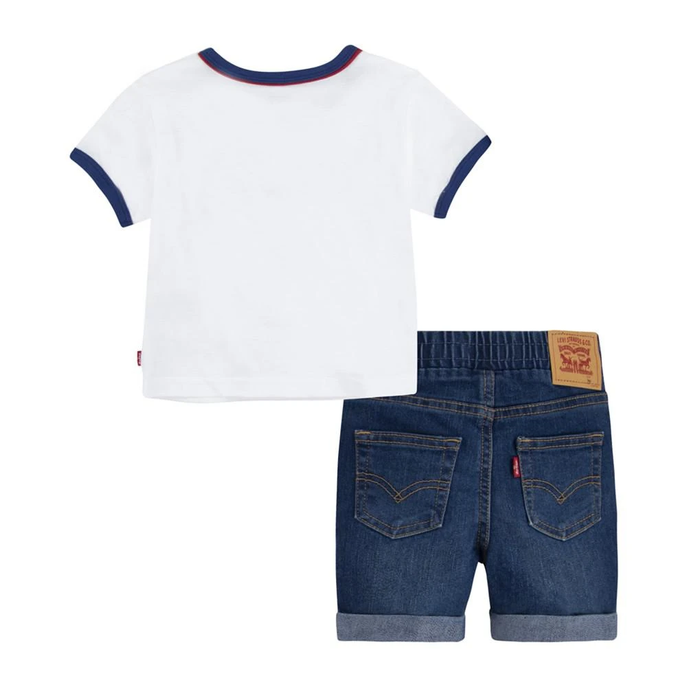 Levi's Baby Boys Short Sleeves Ringer T-shirt and Shorts Set 2