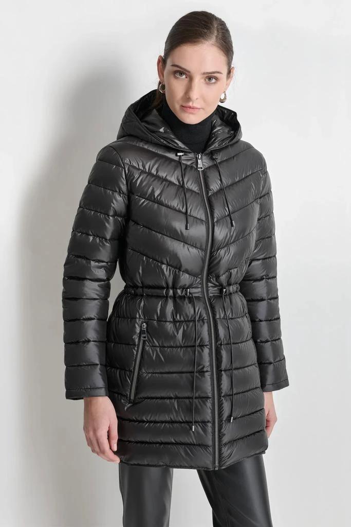 DKNY PUFFER JACKET WITH CINCHED WAIST 5