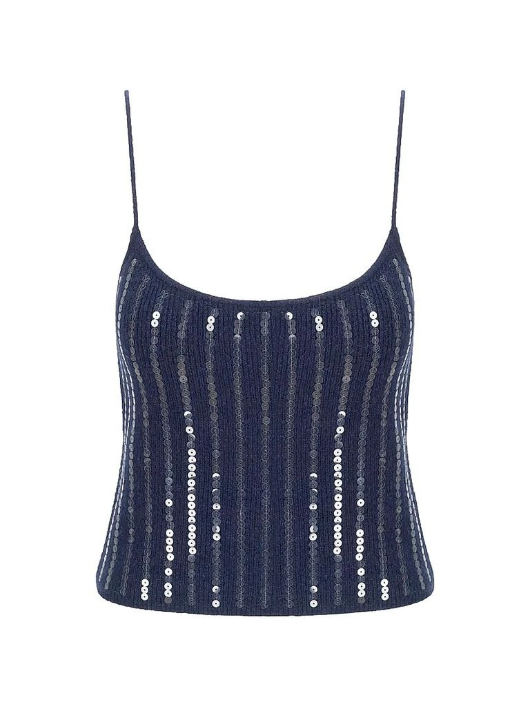 Staud Emerson Sequined Rib-knit Tank 1