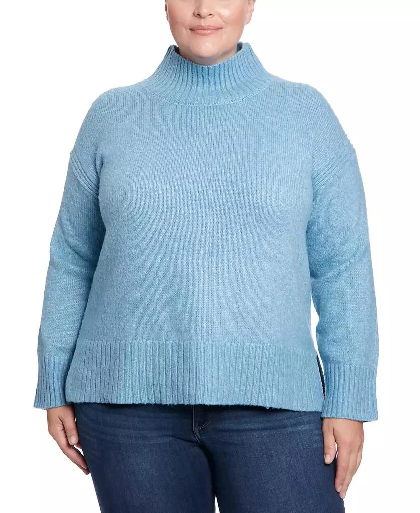 Joseph A Plus Size Plush Tunic Mock Neck Sweater 1