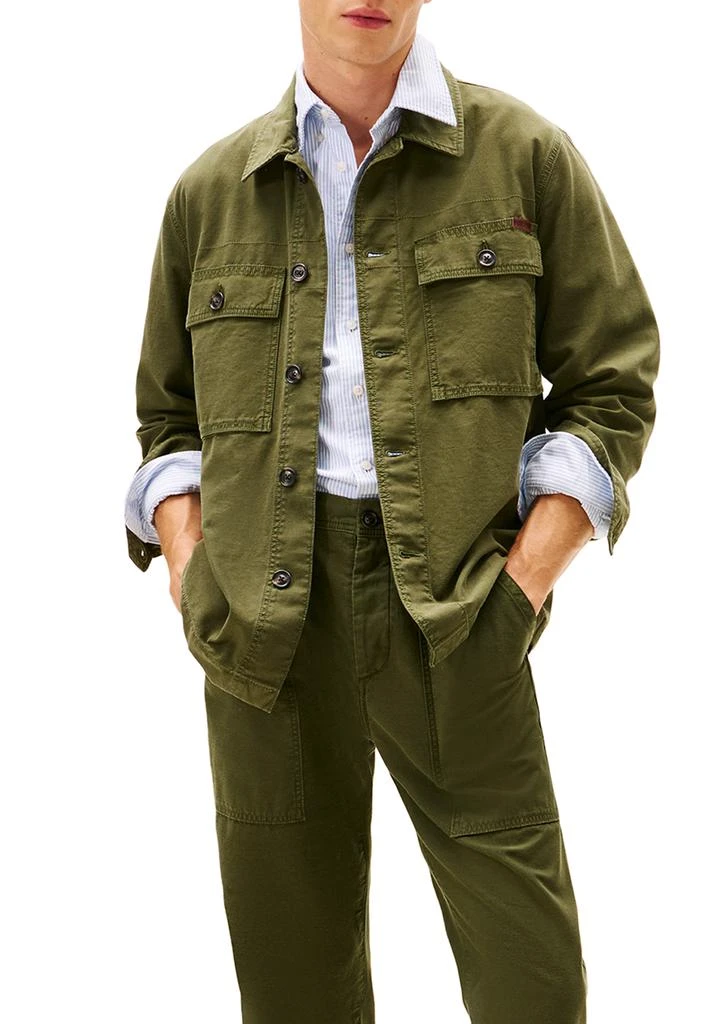 Tommy Hilfiger Men
s Garment Dyed Utility Shirt Jacket