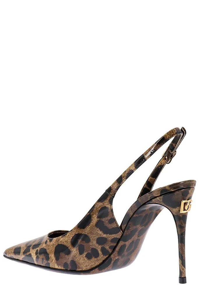 Dolce & Gabbana Dolce & Gabbana Kim Leopard-Printed Pointed-Toe Slingbacks 3