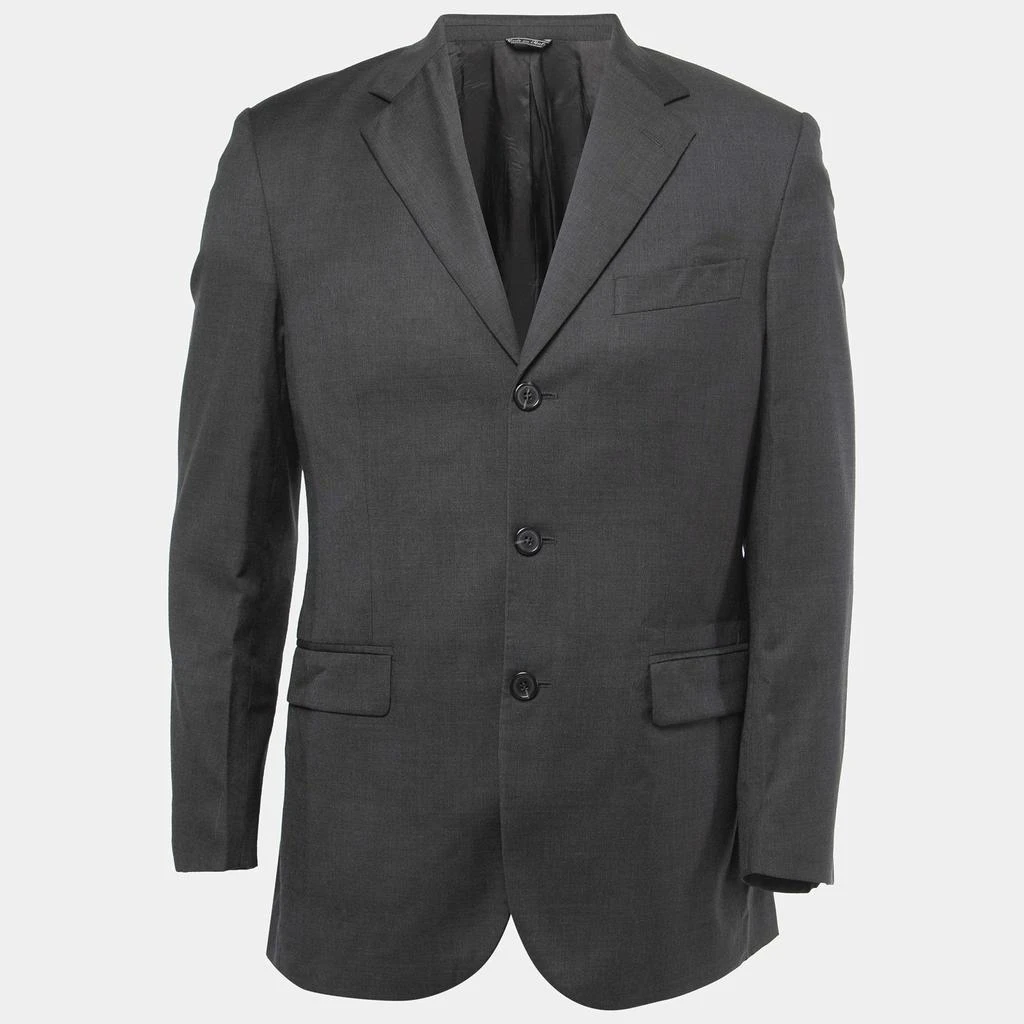 Fendi Fendi Vintage Grey Wool Single Breasted Blazer M 1