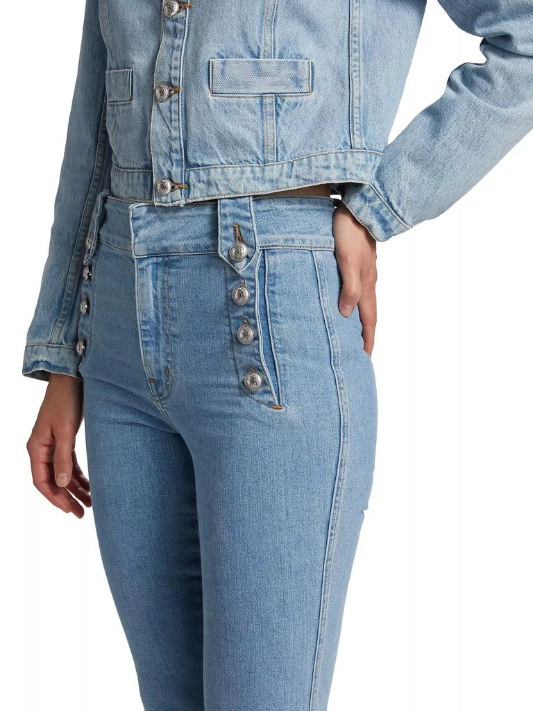 Derek Lam Robertson High-Rise Stretch Flare Sailor Jeans 6