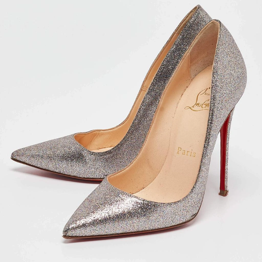 Christian Louboutin Christian Louboutin Silver Glitter So Kate Pumps Size 35 2