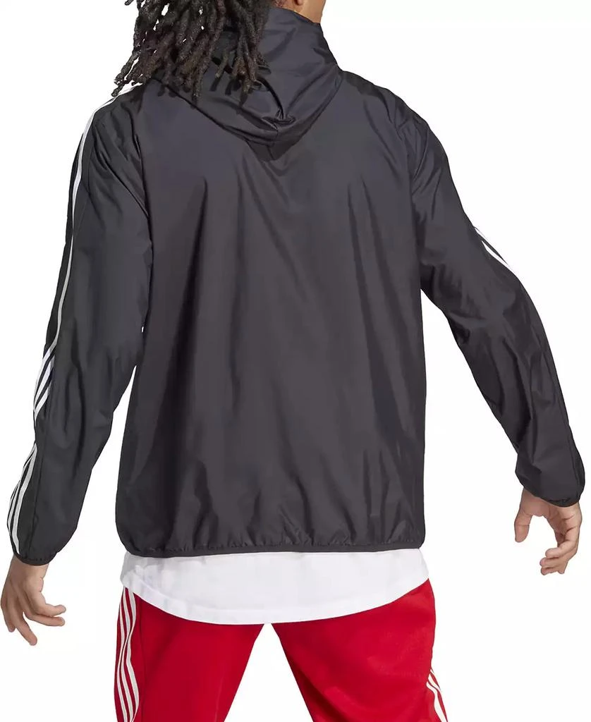 Adidas Men's Essentials Woven Three-Stripes Logo Windbreaker 2