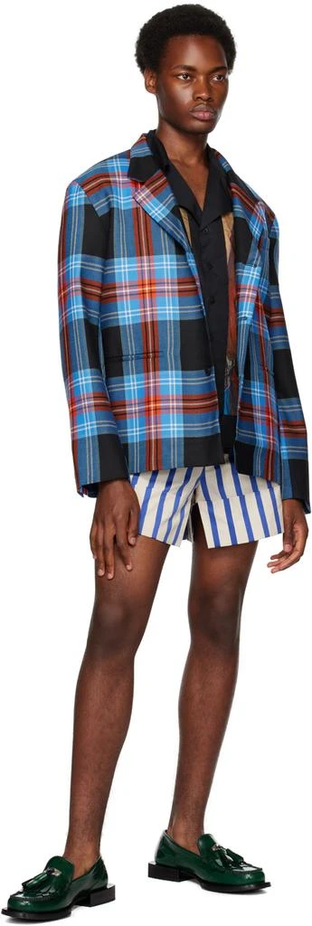 Charles Jeffrey Loverboy Blue Check Blazer 4