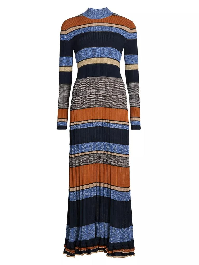 Ulla Johnson Evangeline Striped Knit Maxi-Dress 1