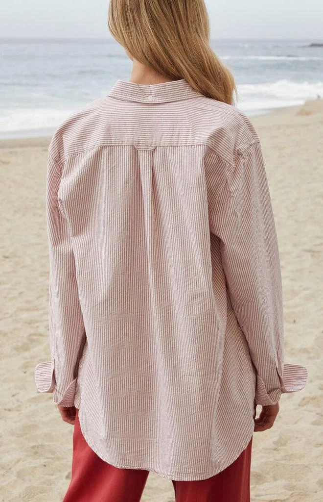 John Galt White & Pink Striped Long Sleeve Shirt 3