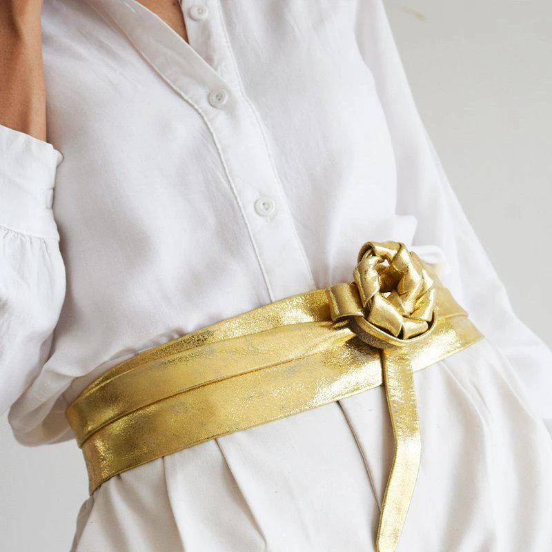 ADA Collection Classic Wrap Belt Gold ONE SIZE ONLY 1