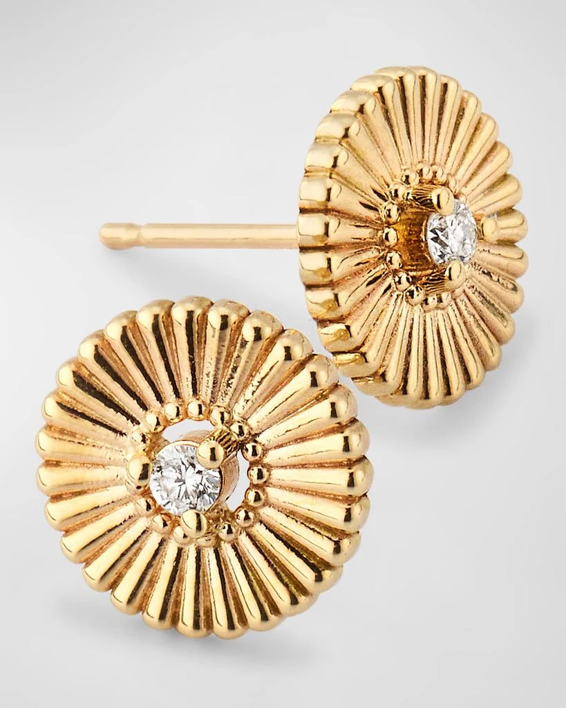 POPPY FINCH 14K Bloom Diamond Stud Earrings 3