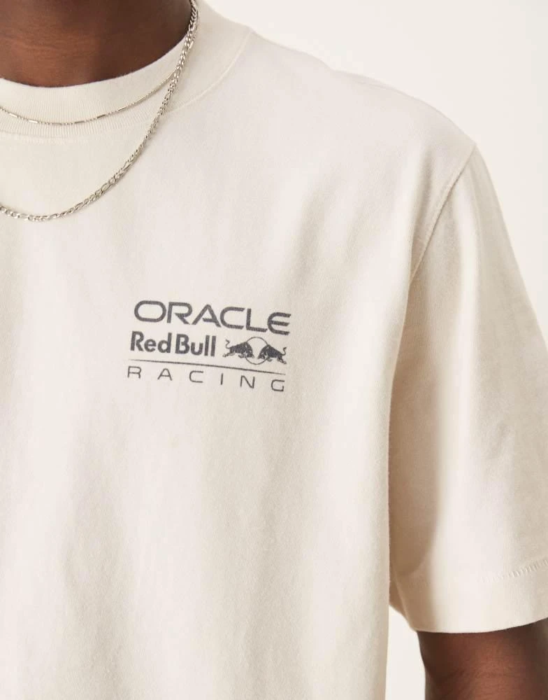 Abercrombie & Fitch Abercrombie & Fitch premium red bull racing back print t-shirt in white 4