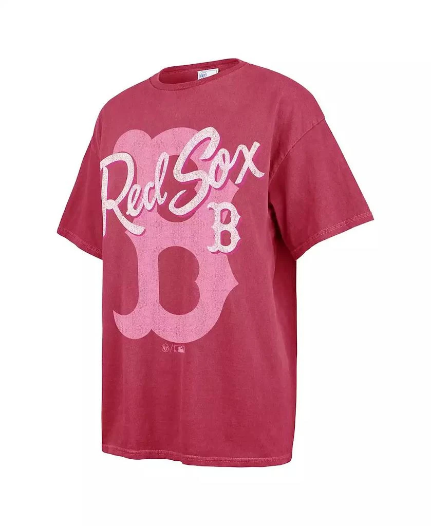 '47 Brand 47 Brand Women's Pink Boston Red Sox Dopamine Tradition T-Shirt 2