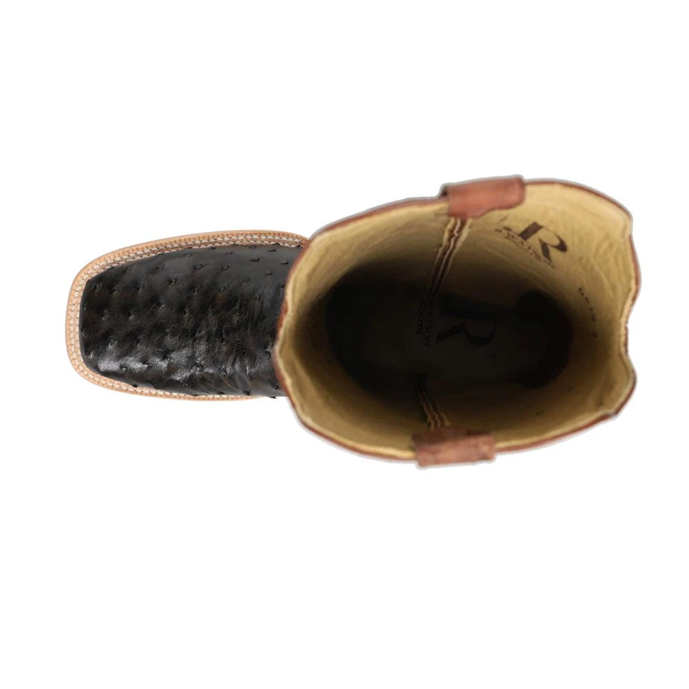 R. Watson Boots Full Quill Ostrich Embroidered Wide Square Toe Cowboy Boots 4