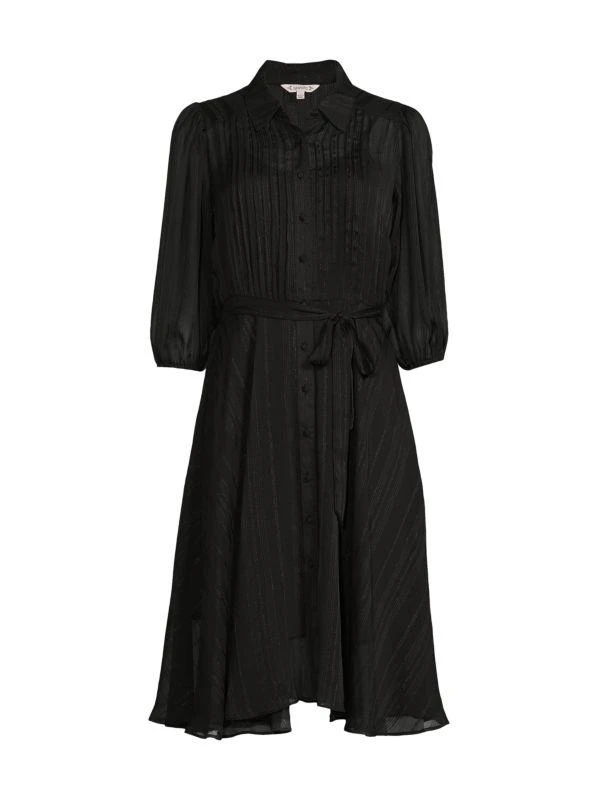 Nannette Pintuck Striped Midi Dress 3