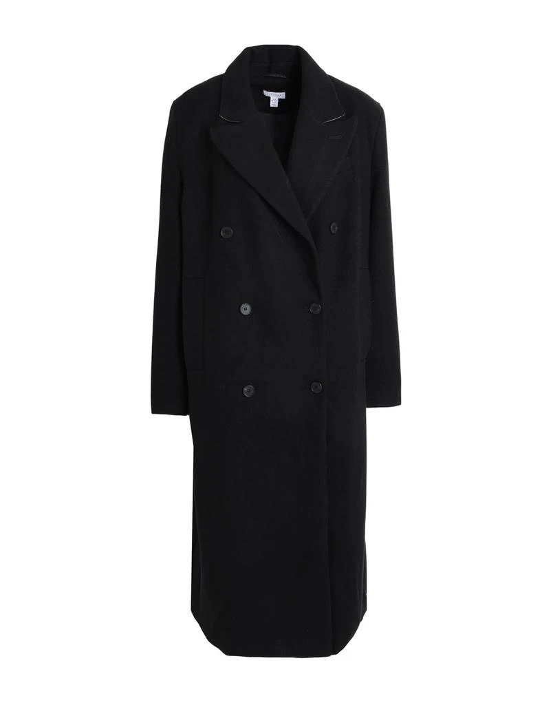 Duffle Coat Topshop Noir Avec Capuche - Taille 36/S, Occasion Très Bon état, Mélange Laine