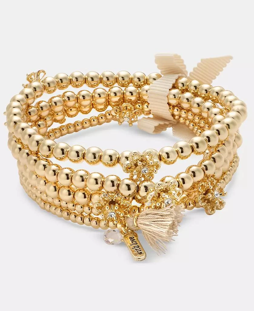 Lonna 
Lilly Gold-Tone Crystal Multi Bead Layered Stretch Bracelet