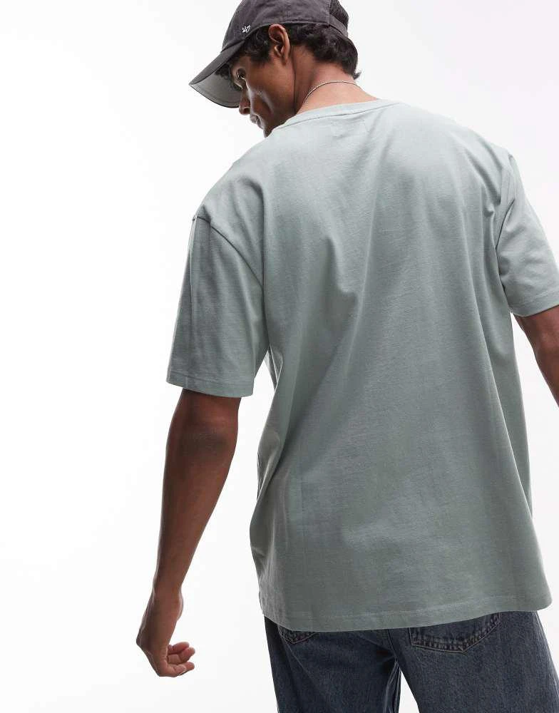 Topman Topman oversized fit t-shirt in sage 3